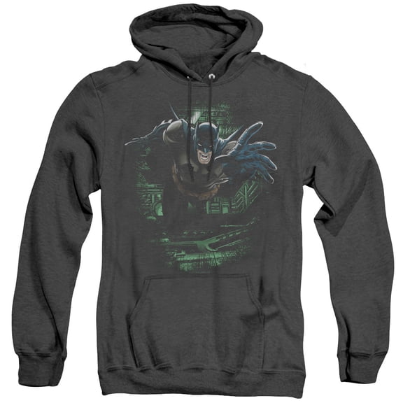 Batman Surprise Adult Heather Hoodie Sweatshirt Black