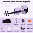 thumbnail image 2 of ADM Violín acústico para niños principiantes, violín acústico de tamaño 1/4 para adolescentes, estudiantes, kit de iniciación de violín con estuche rígido, colofonia, reposabrazos, arco, atril y cuerd, 2 of 5