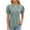 Army Green, variant on Women Summer Tunic Tops 2024 Puffy Short Sleeve V Neck Eyelet Shirt Casual Loose Fit Solid Ruched Dress Blouse