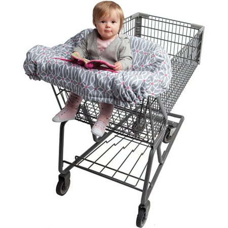 Boppy Shopping Cart Cover - Park Gate Gray Pink