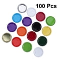 thumbnail image 1 of CHICHUMID 100Pcs Craft Bottle Cap Assorted Color Tinplate Diy Crafts Jewelry Making Flat Bottom 3.4X3.4X0.5In, 1 of 8