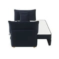 thumbnail image 5 of ACME Irina Velvet Fabric Upholstered Sofa with Sleeper and 3 Pillows in Blue, 5 of 5