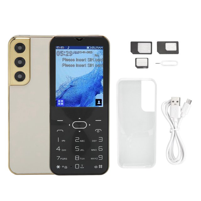 Teléfono móvil para personas mayores con pantalla de 2,8 pulgadas, voz fuerte, botones grandes, 1000 mAh, alta capacidad, con funda protectora, teléfono con botones desbloqueado con doble tarjeta