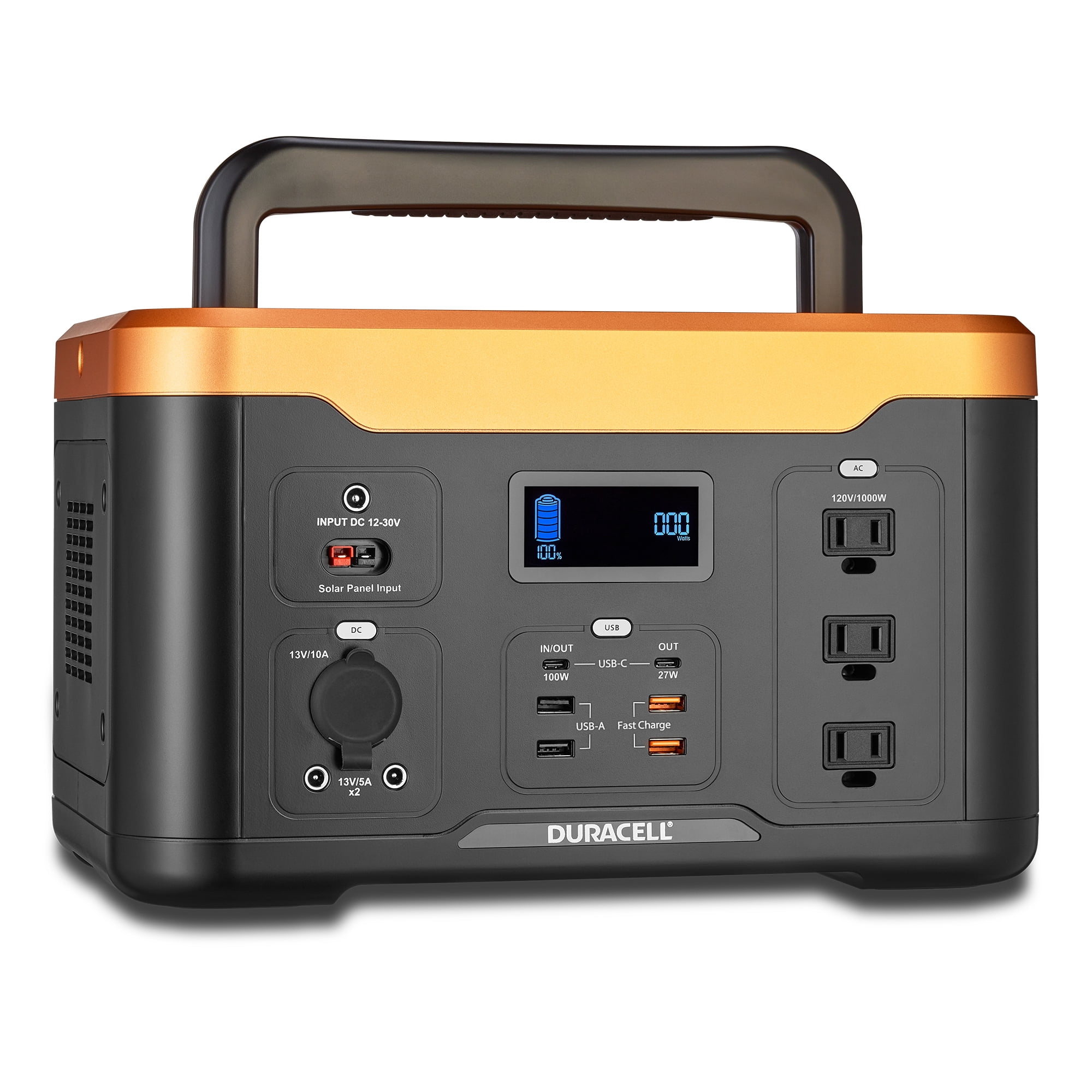 lys s samling naturlig Duracell Portable Power Station 1000W (1050Wh/120V) Lithium Battery Backup  Portable Solar Generator (Solar Panel Sold Separately) for Power Outages,  Home Emergency Kits, Camping, Backyard, and Outdoor - Walmart.com