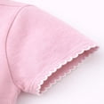 thumbnail image 4 of Forever 21 Wga Scalloped Edge Short Sleeve Polo Shirt, Color- Pink/White, Size- L, 4 of 6