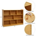 thumbnail image 2 of 3-Tier Bookshelf, 8-Section Wooden Bookcase, Storage Organizer with Anti-Tilt Device, Modern Storage Display Cabinet for Living Room, Classroom, Kid’s Room (White), 2 of 6