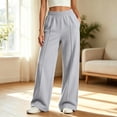 thumbnail image 2 of Girls Wide Leg Sweatpants, Casual Loose Fit Lounge Pants with Elastic Waist for School 5-16 Years, 2 of 5