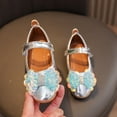 thumbnail image 2 of Ediodpoh Girls Sandals Fashion New Pattern Cute Bow Decoration Flat Bottom Comfortable and Lightweight Hook Loop Princess Shoes Girls Sandals Silver 13, 2 of 9