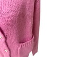 thumbnail image 6 of VISALY Cropped Cardigan Cardigan with Pockets Women's Knit Cardigan Sweaters Casual Long Sleeve Open Front Button Up Ribbed Fall Sweater Jackets Crewneck Cardigan Business Casual Cardigans A L, 6 of 6