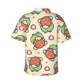 thumbnail image 3 of Picia Frog Hold Strawberry Gentle Cotton Regular Fit Short Sleeve Casual Hawaiian Shirt for Men-Medium, 3 of 9