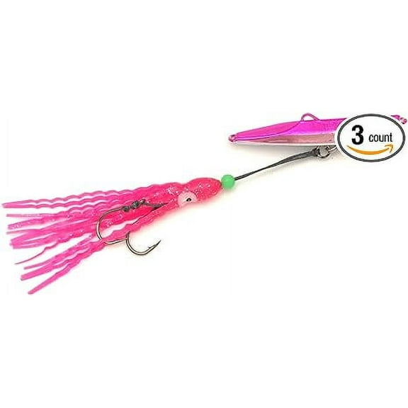 Knife Pirates Metal Jig MB 150g 5.25oz Pink Silver 3 Packs