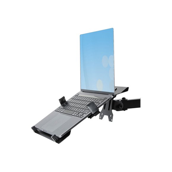 StarTech.com Monitor Arm with VESA Laptop Tray, For a Laptop (4.5kg / 9.9lb) and a Single Display up to 32" (8kg / 17.6lb), Black, Adjustable Desk Laptop Arm Mount, C-clamp/Grommet Mount - VESA Monitor Mount (A2-LAPTOP-DESK-MOUNT) - Mounting kit (pole, notebook tray, monitor arm, notebook tray arm) - for monitor / notebook - plastic, steel - black - screen size: 13"-34" - desktop