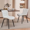 thumbnail image 3 of YOUNIKE Dining Chair 1 PCS Washable PU Fuax Leather Upholstered Accent Side Chair, White, 3 of 7