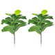 thumbnail image 1 of 2 piezas de higuera artificial de hoja de violín de 19,6 pulgadas, plantas falsas, vegetación ficus para bodas, patios, exteriores, verde, 1 of 5