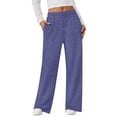 thumbnail image 2 of MOSHU Sweatpants for Women Straight Leg Elastic Waist Spring Fall Pants Casual Lounge Pants Womens Sweatpants with Pockets, 2 of 10