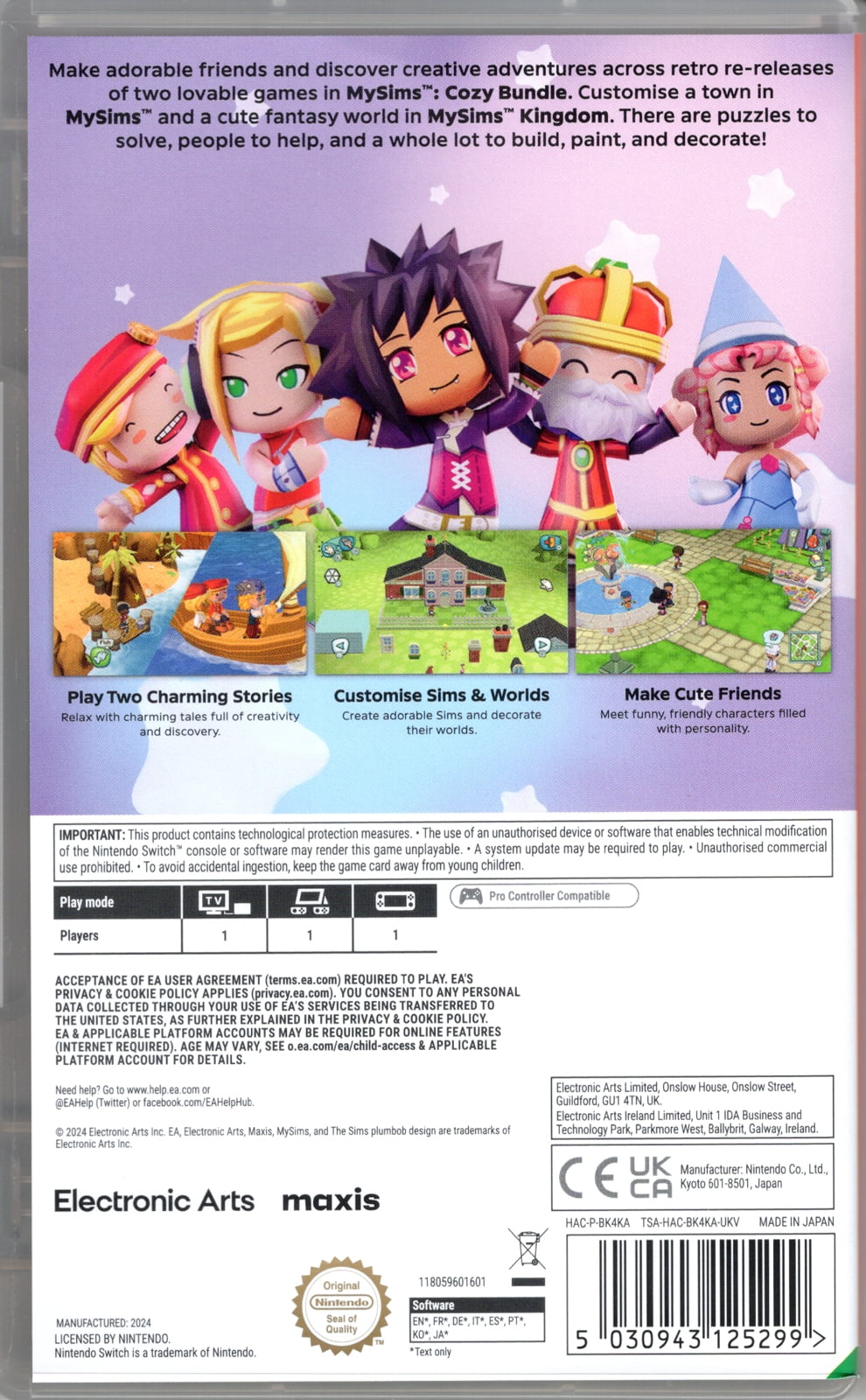 MySims: Cozy Bundle Switch | Nintendo Switch Video Game - EU BRAND NEW & SEALED