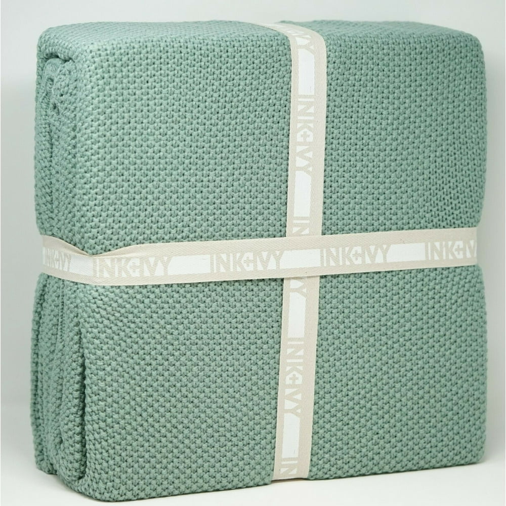 INK+IVY Bree Ribbed Knit Contemporary Warm Blanket FULL / QUEEN
