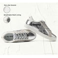 thumbnail image 4 of LUCKY STEP Stylish Star Low Top Lace Up Sneaker Comfort Walking Shoes,Silver PU,Womens, 4 of 10