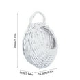thumbnail image 3 of FeiFu Wall-Mounted Woven Flower Basket Organizer,Rattan Storage Pot for Indoor Plants, Office Decor, Space-Saving Display White, 3 of 5