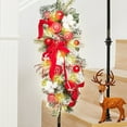 thumbnail image 4 of Christmas Decorations Clearance, Light Up Christmas Swag Wreath, Stairway Swag Trim, Hanging Stair Teardrop Swag Garlands, Christmas Wreaths Decoration for Front Door Holiday, 23.6in/2ft, 4 of 9