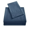 thumbnail image 3 of Topcobe Twin Size Solid Color Bed Sheet Set for Adults Teens, Gray Blue, 3 of 3