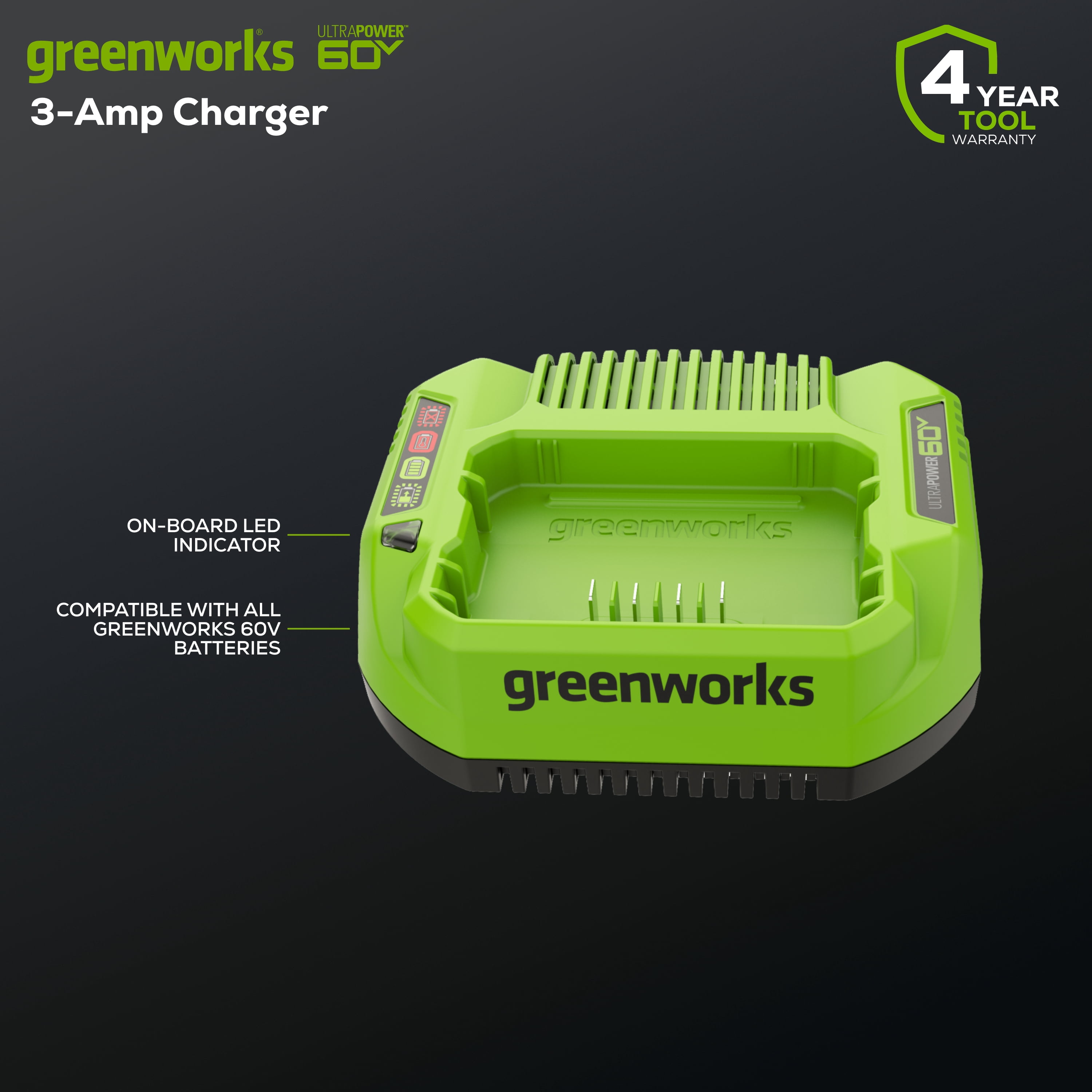 Greenworks 60V 3 Amp Charger 1807702