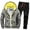 Gray, variant on VSSSJ Men's Autumn Winter Two Piece Sets Big and Tall Solid Color Long Sleeve Zip Up Hooded Sweatshirts and Long Pants Comfortable Baggy Thermal Suits Gray XL