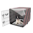 thumbnail image 5 of Abstract Dog Crate Cover, Diagonal Stripes and Squares Repeating Contemporary Layout, Easy to Use Pet Kennel Cover Small Dogs Puppies Kittens, 7 Sizes, Vermilion Charcoal Grey, by Ambesonne, 5 of 6