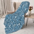 thumbnail image 3 of Gaeub Nautical Print Flannel Throw Blanket, Home Fleece Throw Blanket for Couch or Bed,Decorative Blankets,Lightweight Fuzzy Flannel Blanket-50"x40", 3 of 6