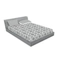 thumbnail image 2 of Ambesonne Geometric Fitted Sheet & Pillow Sham Set, Abstract Hexagons, Queen, Grey Pale Grey, 2 of 2