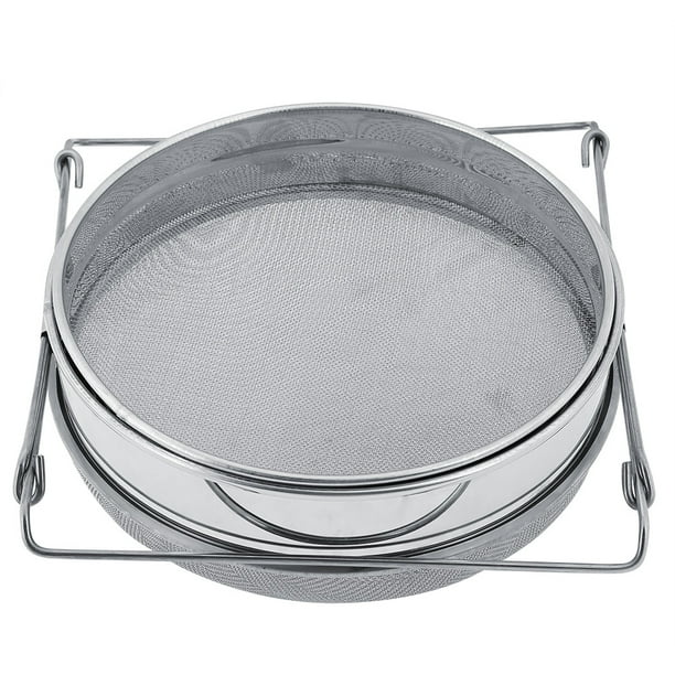 HERCHR Honey Strainer, Stainless Steel Beekeeping Double Honey Sieve