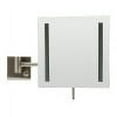thumbnail image 5 of ALFI brand ABM8WLED-BN Brushed Nickel Wall Mount Square 8" 5x Magnifying Cosmetic Mirror with Light, 5 of 8