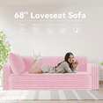 thumbnail image 2 of Congermom Folding Sofa Bed, 2-in-1 Convertible Sleeper Chair with Pillows, Portable & Comfy Floor Couch for Living Room, Bedroom, Dorm, 2 of 7