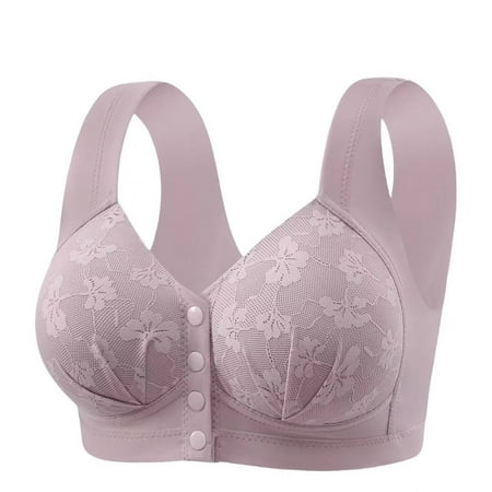 Mrasaso Big Sales! Bikinis Sets Women Nylon Bra Women s Solid Color Backless Sexy Seamless Push-Up U-Shaped BraBeautiful Back Design for Everyday Wear(1pc Bra) Purple|3XL