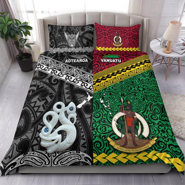 Juego de cama Nueva Zelanda y Vanuatu Juntos Negro LT8