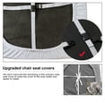 thumbnail image 6 of Waterproof Seat Covers for Dining Room Chairs Covers Dining Chair Cover Kitchen Chair Covers (White, 2 Pcs), 6 of 7