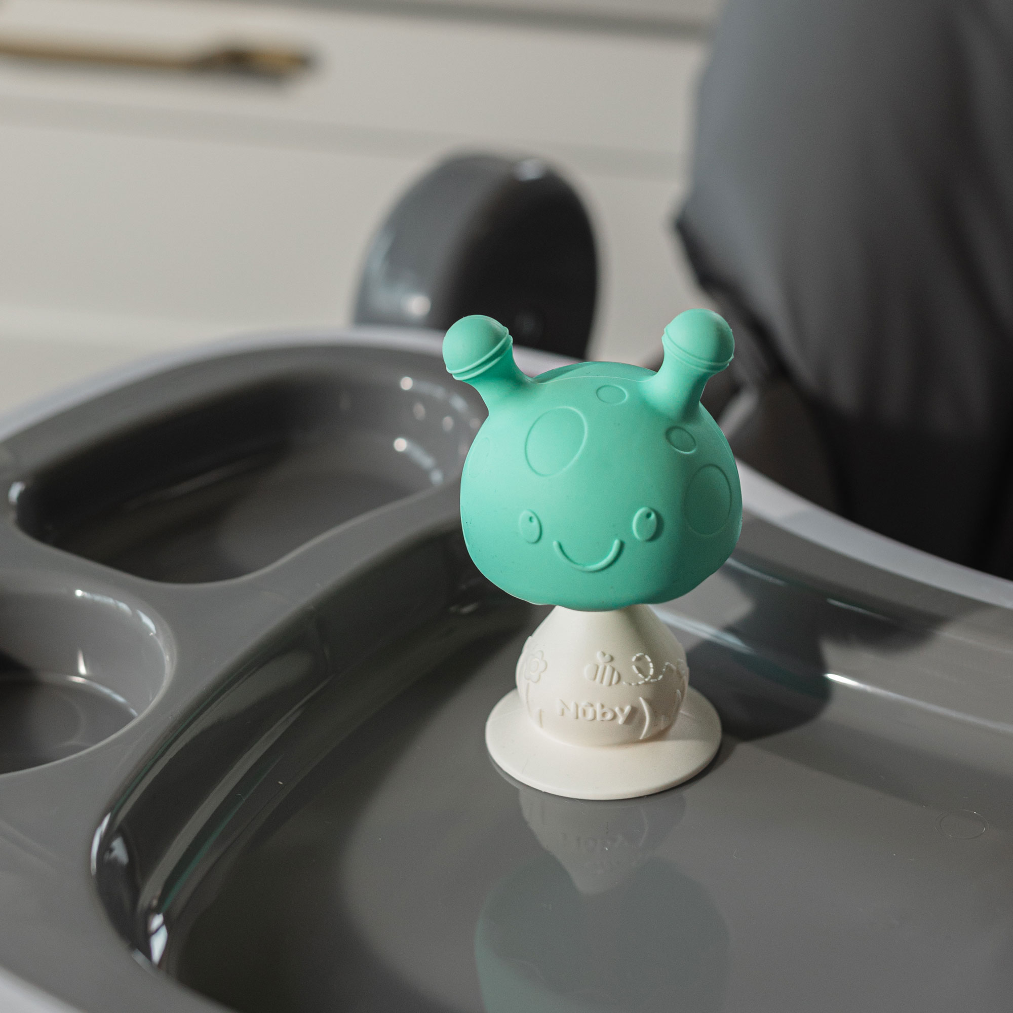 Nuby Silicone Mushroom Bobblehead Teether with Suction Base photo 2