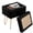 Black, variant on ZUNMOS Ottoman Vanity Stool Chair, with Storage Function, Modern Style Wooden Board Seat, Equipped with 4 Metal Legs and Non-Slip Feet, Suitable for Living Room and Bedroom, Camel Color