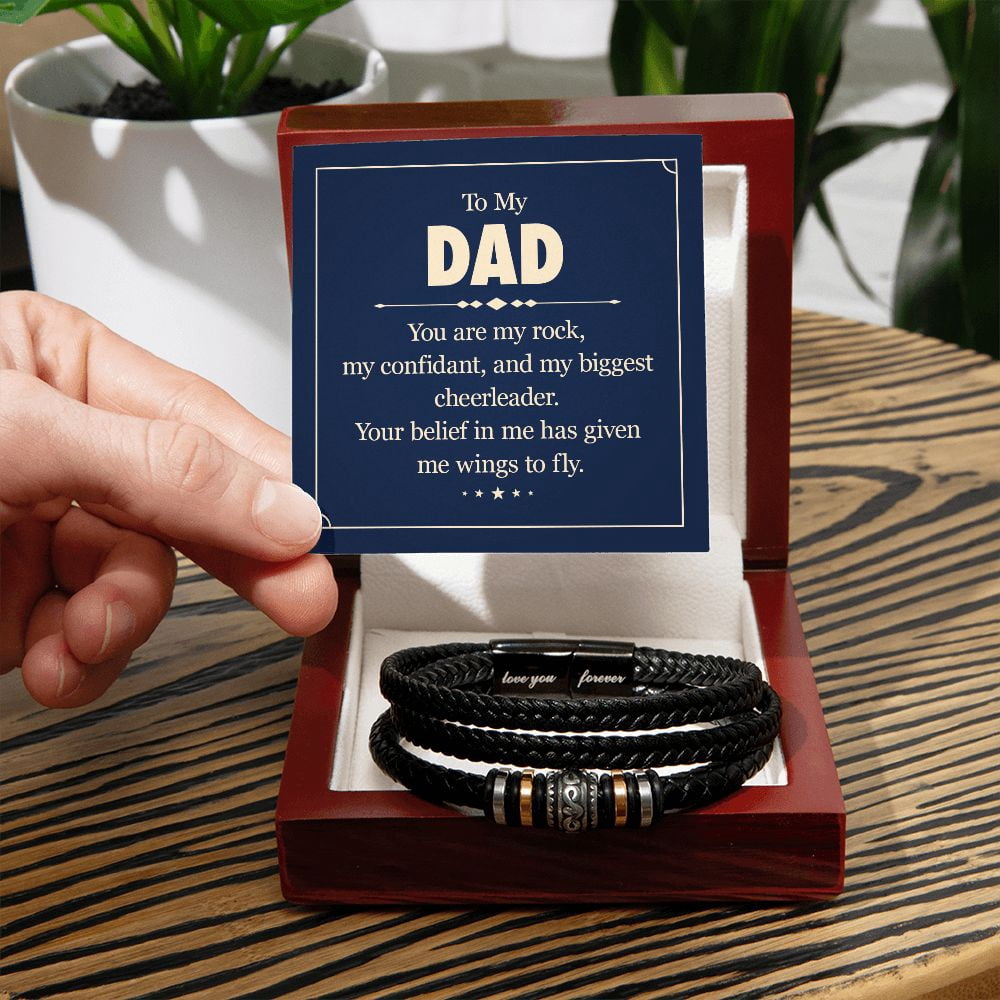 To My Dad You Are my Rock Love You Forever Bracelet