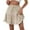Beige, variant on MIXUE Skirts For Women Summer Solid Color Elastic High Waist Drawstring Pleated Ruffle A Line Mini Tennis Skirt Holiday Wear,Beige,M