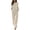 04#Beige, variant on Women's summer one-piece set, round neck sleeveless wide-leg pants set, jumpsuit with pockets