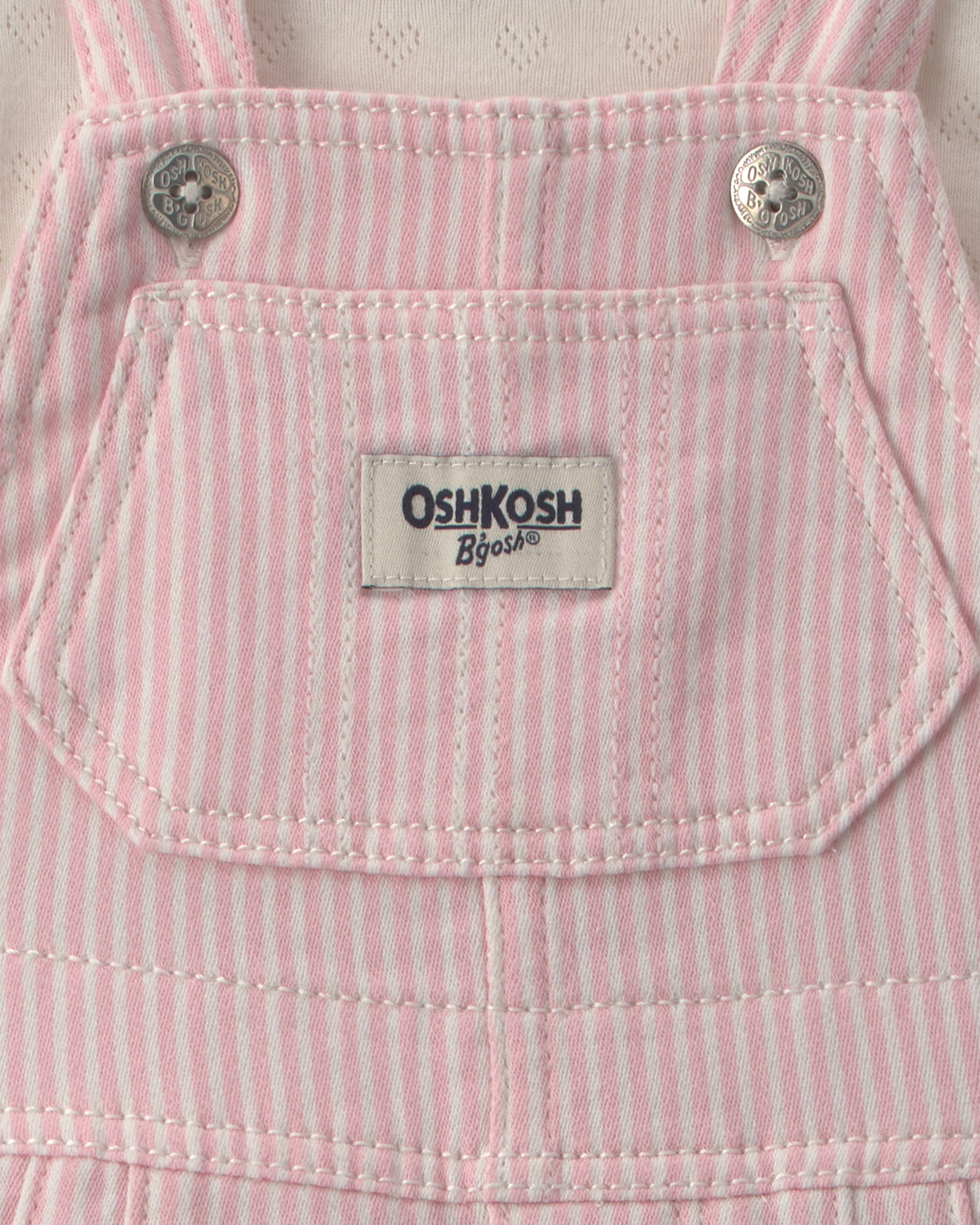 Oshkosh B'gosh Baby Girl Overall and Top Outfit Set, 2-Piece, Sizes 3 - 24 Months