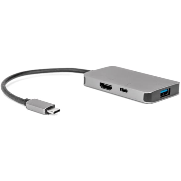 Rocstor USB-C TO USB 3.0 HDMI USB-C 3.1 MULTIFUNCTION ADAPTER 15CM SILVER