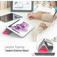 thumbnail image 3 of MoKo Case Fit 2018/2017 iPad 9.7 6th/5th Generation - Ultra Slim Lightweight Smart-Shell Stand Cover with Translucent, 3 of 4