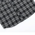 thumbnail image 4 of CYiJun Mens Plaid Shirts with Two Pocket Regular Fit Casual Long Sleeve Button Down Flannel Shirt,Black S, 4 of 8
