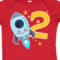 thumbnail image 4 of Inktastic Rocket Space Ship Happy Second Birthday Boys or Girls Baby Bodysuit, 4 of 5