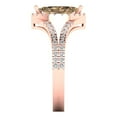 thumbnail image 3 of Clara Pucci 14K Rose Gold 1.2ct Champagne Halo Ring for Women, 3 of 7