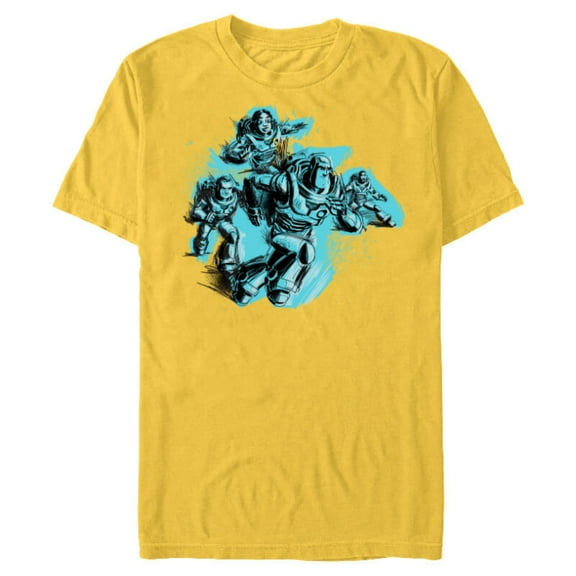 Disney PIXAR Lightyear Buzz, Mo, Darby & Izzy - Short Sleeve Blended T-Shirt for Adults - Customized-Yellow