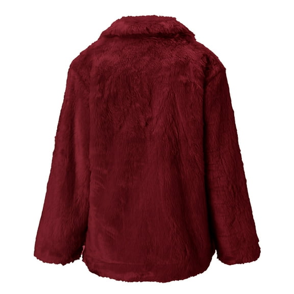 Aayomet Winter Coat Women's Oversized Open Front Hooded Draped Pockets Cardigan Coat,Red S