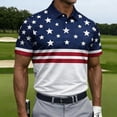 thumbnail image 3 of Evdexr 250 Anniversary Usa Polo Shirts for Men 4th Of July Short Sleeve Shirts 1776 2026 Button Down Usa Flag Print Golf T Shirts Patriotic Graphic Tees Dark Blue M, 3 of 5